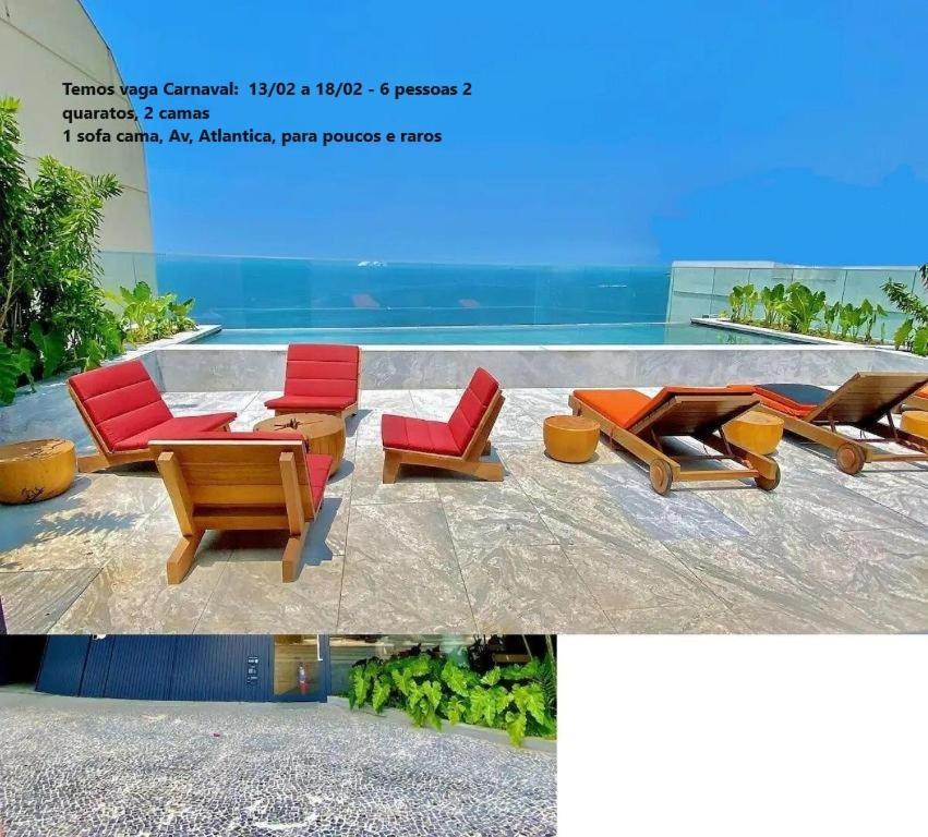 Flat Av. Atlantica Em Frente Ao Mar, Estrutura Total Apartamento *